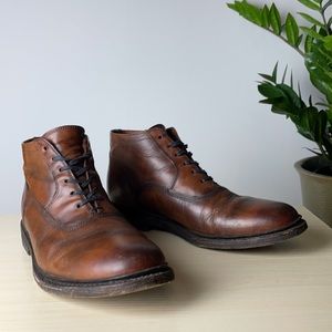 Frye Lace-Up Boot Brown Leather Size 8